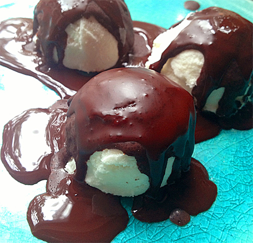 Chocolate Smothered Coconut Ice Cream Recipe photo