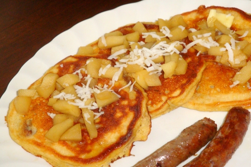 Coconut Apple Walnut Pancakes recipe photo