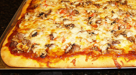 Coconut Barbeque Pizza Recipe Photo. Photo by Jeremiah Shilhavy, all copyrights reserved. Prepared by Marianita Shilhavy.