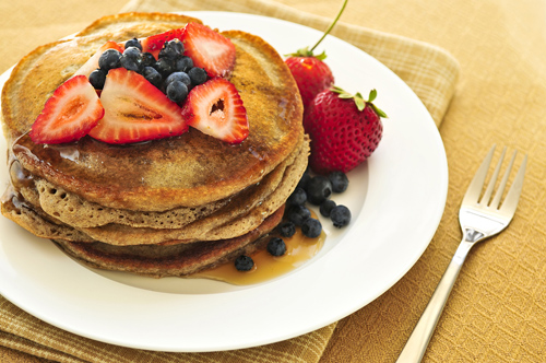 Coconut Blueberry Buckwheat Pancakes Recipe photo