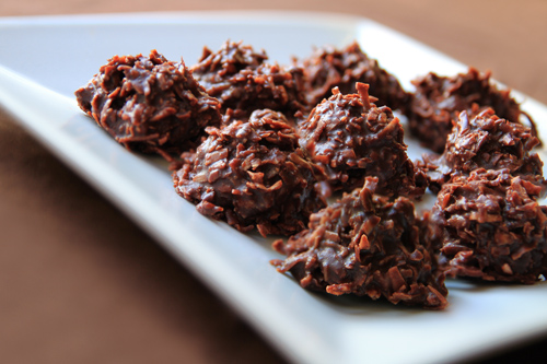 Coconut Chocolate No-bake Macaroons recipe photo