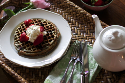 Coconut Flour Lemon Blueberry Waffles Recipe photo