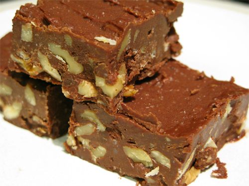 Coconut Oil Chocolate Walnut Freezer Fudge photo