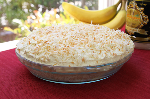 Coconut Oil Pie Crust filled with Coconut Banana Cream Pie