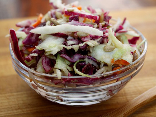 Coconut Oil Vinaigrette Coleslaw