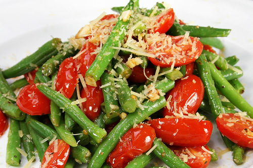 Coconut Sautéed Green Beans with Tomatoes recipe photo