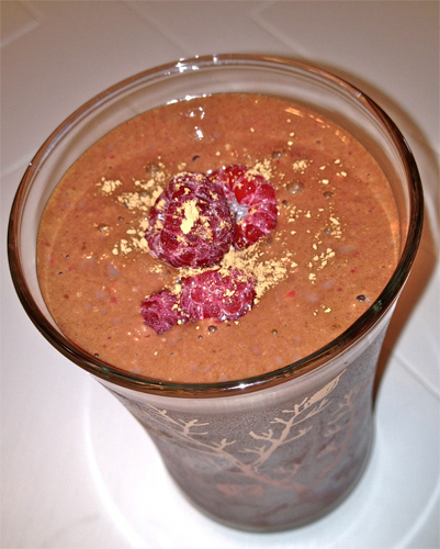 Dark Chocolate Raspberry Custard Smoothie Recipe photo