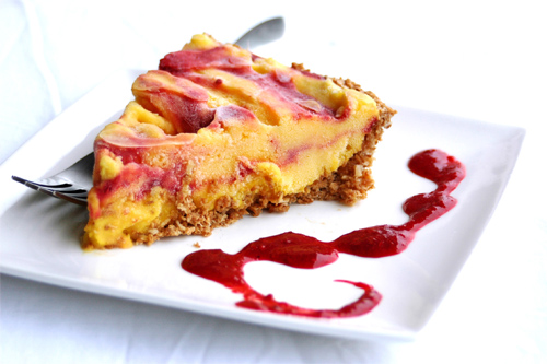 Easy Mango Blackberry Swirl Ice Cream Pie Recipe photo