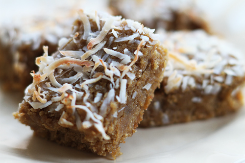 Gluten Free Toasted Coconut Ginger Blondies recipe photo