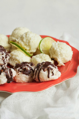 No Bake Almond Macaroons and Lime Coconut Macaroons Recipe photo
