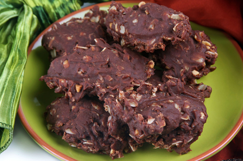 No Bake Chocolate Coconut Peanut Butter Cookies