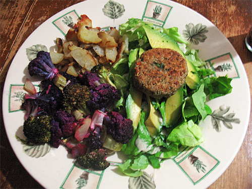 Roasted Broccoli and Purple Cauliflower photo