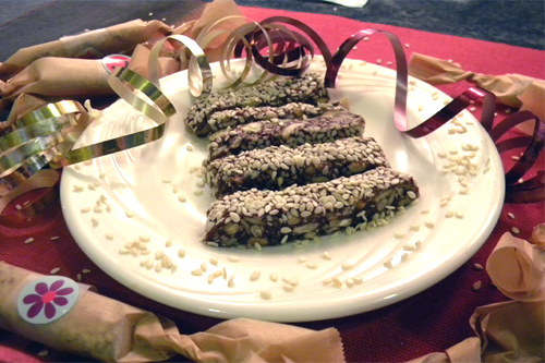 Sesame Chocolate Nutty Bites Recipe photo