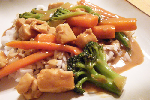 Thai Pra Ram Chicken with Peanut Sauce photo