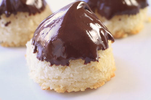 Classic Coconut Macaroons Chocolate dipped recipe photo