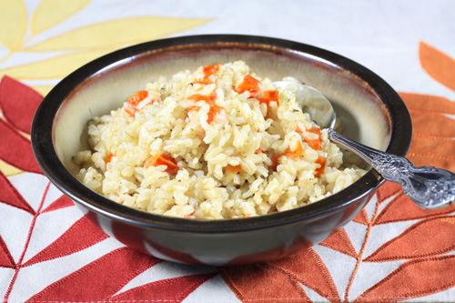 Coconut Tomato Brown Rice recipe photo