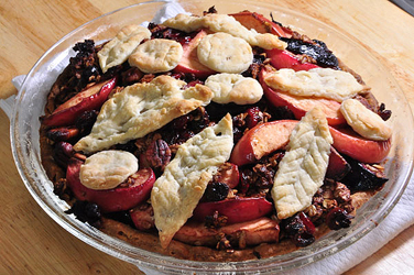 Trail Mix Pie with Coconut Oil Crust. Photo by Recipe Author, all copyrights reserved.