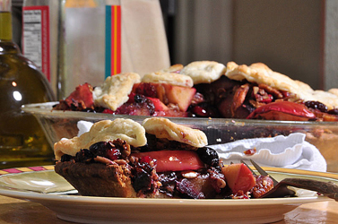 Trail Mix Pie with Coconut Oil Crust. Photo by Recipe Author, all copyrights reserved.