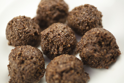 No-Bake, Coconut, Cocoa Chewy Bites