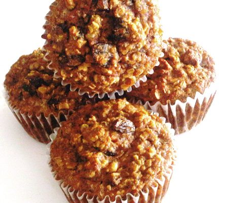 Coconut Flour, Carrot, Oatmeal Muffins