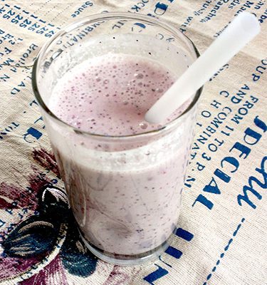 Coconut, Blueberry Smoothie