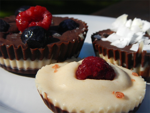 White and Dark Chocolate Candy Cups