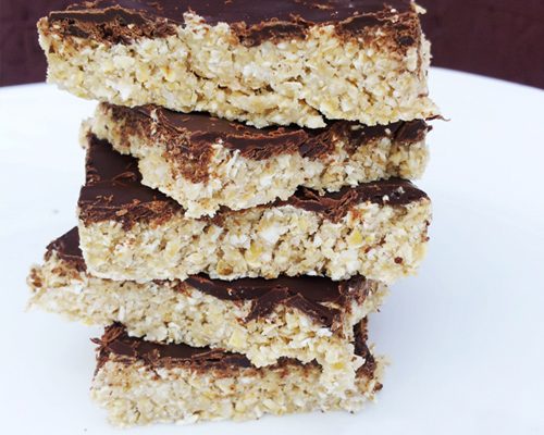 Dark Chocolate, Coconut Oat Bars