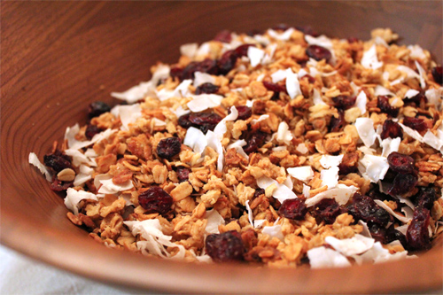 Coconut, Cranberry Granola