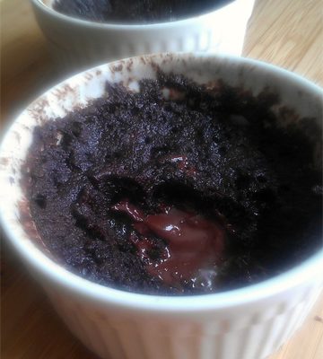 Single Serving, Molten-Chocolate Brownie
