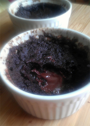 Single Serving, Molten-Chocolate Brownie