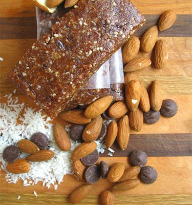 No-Bake, Coconut, Almond Bars