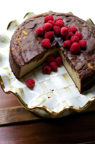 Grain-Free, Vanilla, Chocolate Fudge Marble Cake
