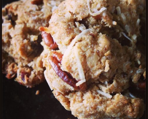 Chewy Coconut Oatmeal Raisin Cookies