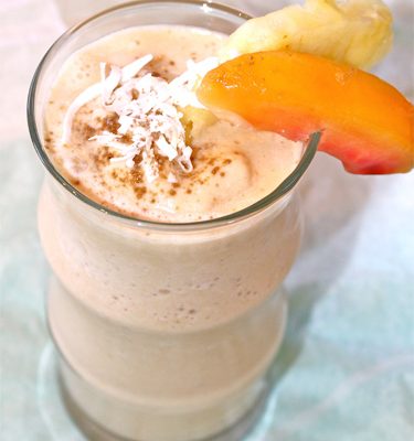 Caramelized, Tropical, Peach Smoothie