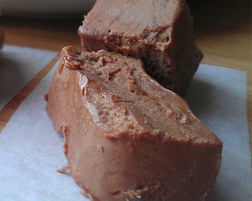 Chocolate, Peanut Butter Freezer Fudge