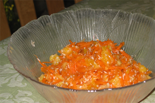 Coconut, Carrot Salad