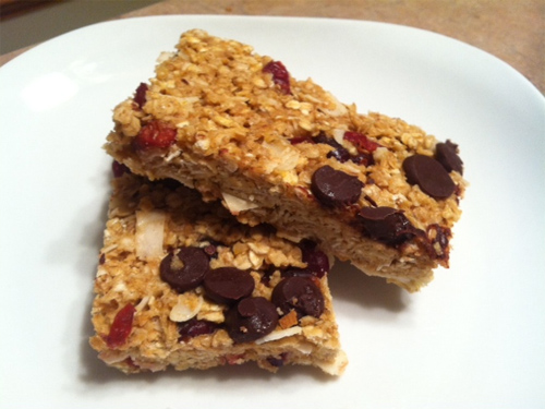 Cranberry, Chocolate, Coconut Granola Bars