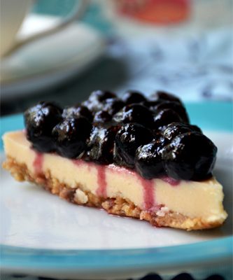Dairy-Free, Blueberry Cheesecake