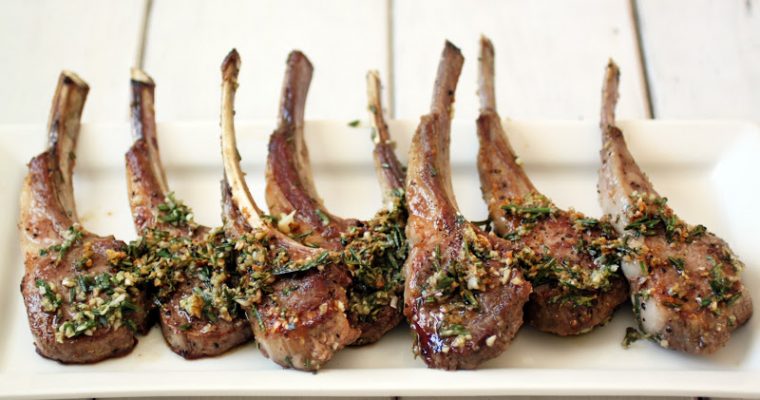 Coconut Oil–Seared Lamb Chops with Rosemary and Garlic