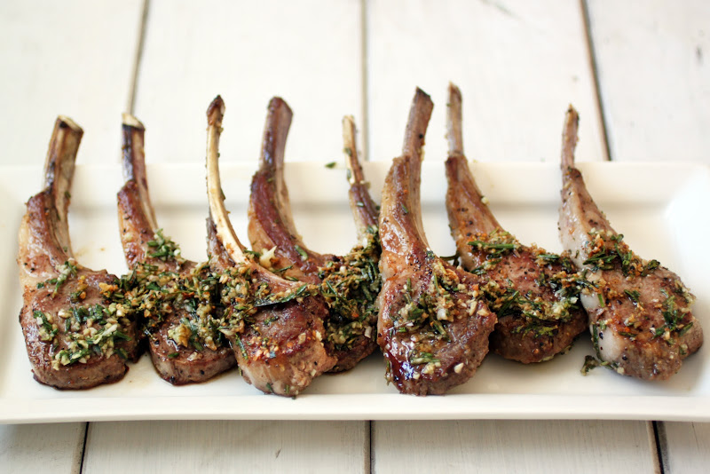 Coconut Oil–Seared Lamb Chops with Rosemary and Garlic