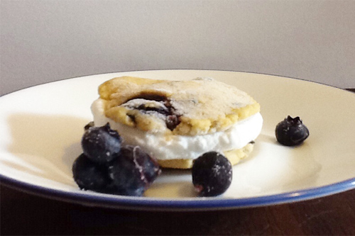 Blueberry, Coconut Cream “Ice Cream” Sandwiches