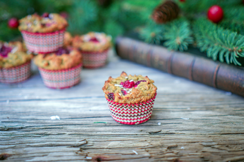 Holiday, Cranberry, Coconut Flour Muffins