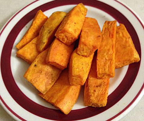 Sweet Potato Wedges with Coconut Oil