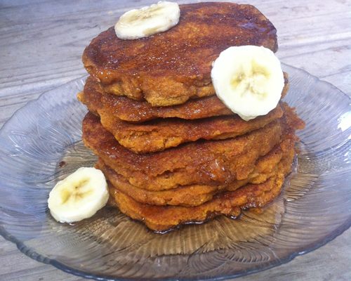 Gluten-Free, Pumpkin, Banana Pancakes