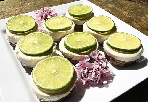 Exceptionally Tangy, No-Bake, Gluten-Free, Lime Mini Cheesecakes