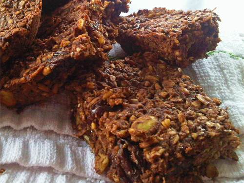 Coconut Flour Chewy Chocolate Cherry Granola Bars